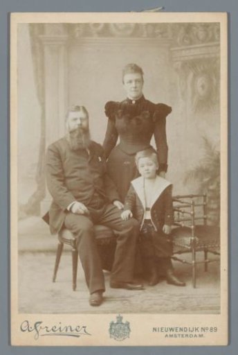 Portrait of Possibly a Family with a Man, a Woman, and a Boy