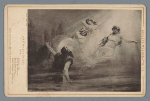 Photographic reproduction of a scene from the opera Das Rheingold