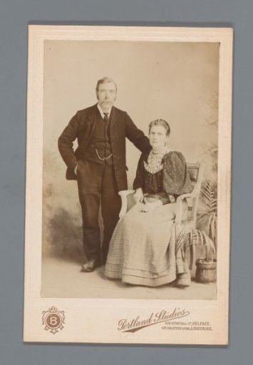 Studio portrait of an unknown married couple
