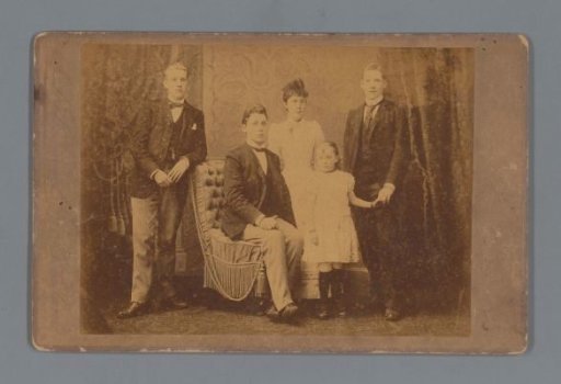 Studio portrait of an unknown family
