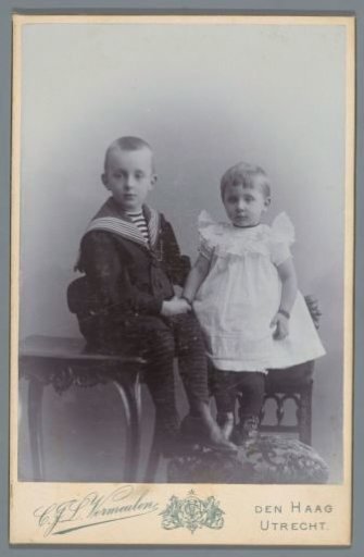 Portraits of Jan Boerma and Titia Boerma as Children