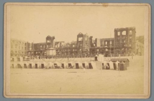 View of the ruins of the Kurhaus at Scheveningen