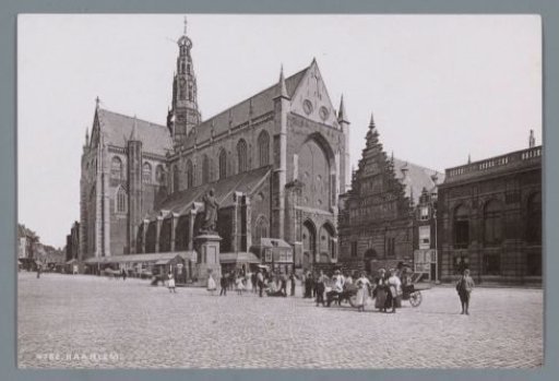 View of the Great Church or St. Bavo's Church and the Meat Hall in Haarlem