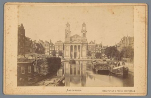View of the Hout- and Leprozengracht in Amsterdam, with the Moses and Aaron Church in the background