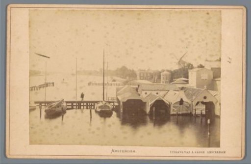 View of the yacht harbour De Hoop on the Amstel in Amsterdam