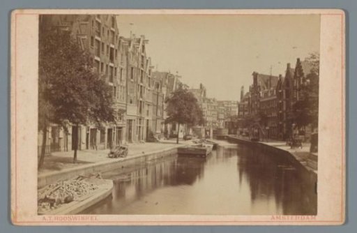 View of the Nieuwezijds Voorburgwal in Amsterdam
