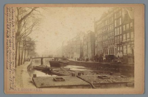 View of the Nieuwezijds Voorburgwal in Amsterdam