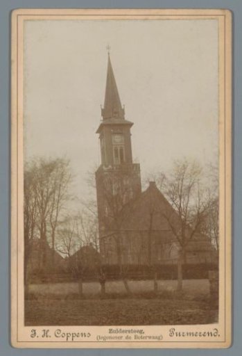 View of a church in Purmerland (before the partial demolition in 1893)