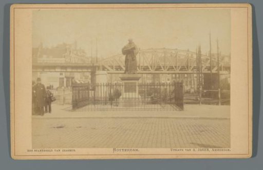 Statue of Desiderius Erasmus on the Grotekerkplein in Rotterdam
