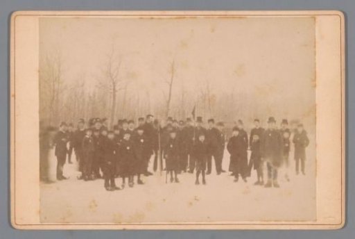 Group of men on the track of the Amsterdam Ice Club