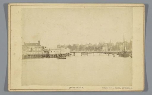 View of the Nieuwe Stadsherberg and the IJ in Amsterdam