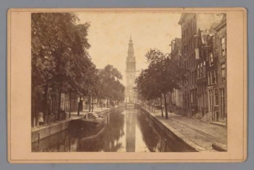 View of the Zuiderkerk in Amsterdam, seen from the Groenburgwal