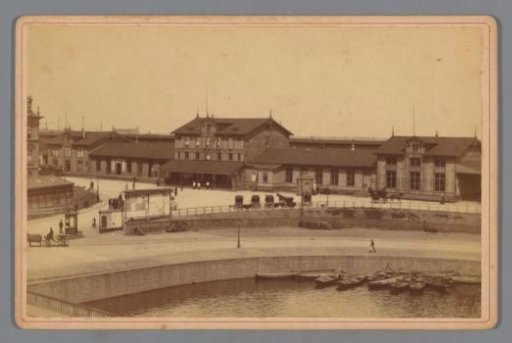 View of a station on the Westerdoksdijk in Amsterdam