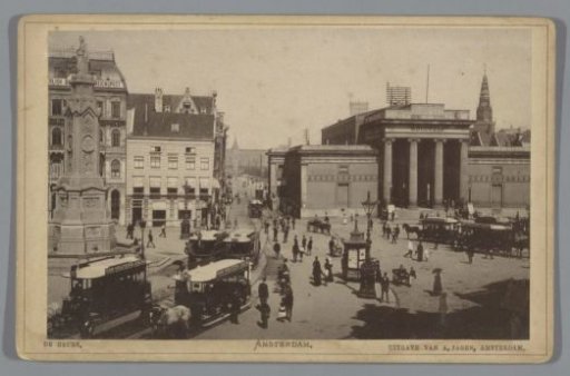 View of the Dam and the Beurs van Zocher in Amsterdam