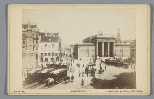 View of the Dam and the Beurs van Zocher in Amsterdam