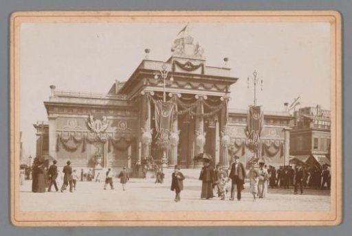 View of the Zocher Exchange during the inauguration festivities of Wilhelmina, 5 to 9 September 1898