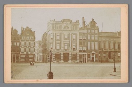 View of the Dam and the Beursstraat in Amsterdam