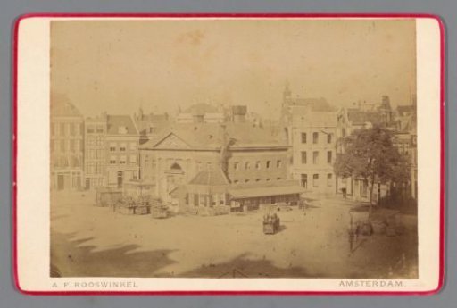 View of the Waag on the Botermarkt in Amsterdam