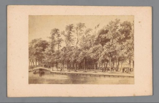 Photographic reproduction of a print of a house by the water in the vicinity of Delft