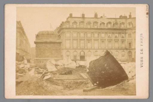 View of Place Vendôme in Paris with the remains of the Colonne Vendôme destroyed by the Paris Commune