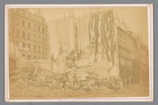 View of the Rue Royale in Paris after the fire caused by the Paris Commune