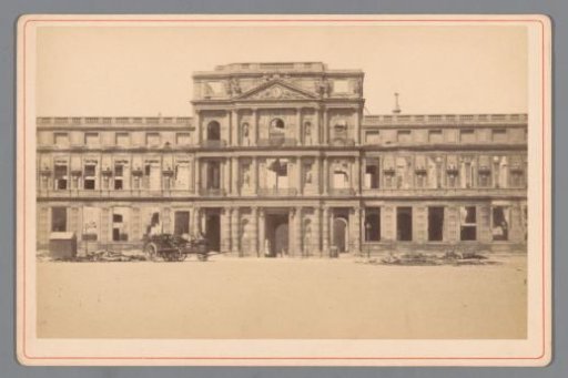 View of the Palais des Tuileries in Paris after the fire caused by the Paris Commune