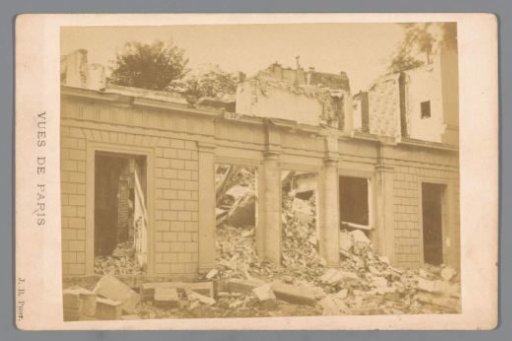 View of the destroyed house of President Thiers in Paris by the Paris Commune