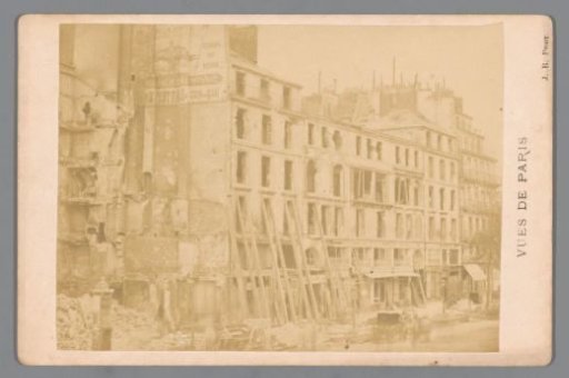 View of the Rue Royale in Paris after the fire caused by the Paris Commune