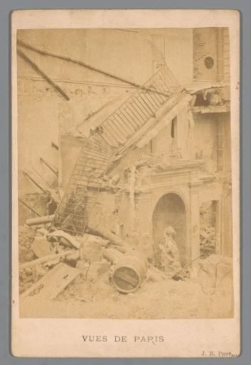 View of the Rue de Bac in Paris after the destruction by the Paris Commune
