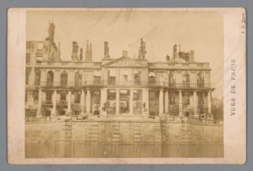 View of the Château of Saint-Cloud after the fire caused by the Paris Commune