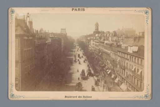 View of the Boulevard des Italiens in Paris