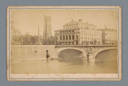 View of the Tour Saint-Jacques and Théâtre du Châtelet in Paris
