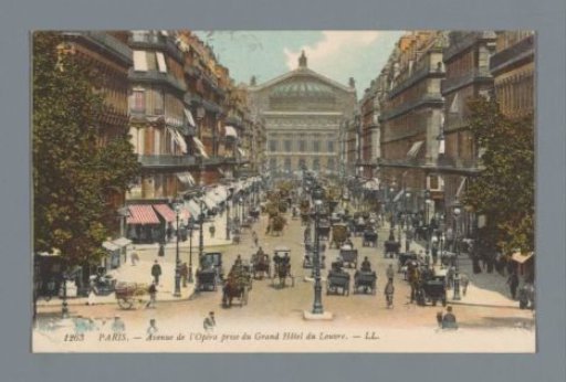 Paris. - Avenue de l'Opera taken from the Grand Hotel du Louvre
