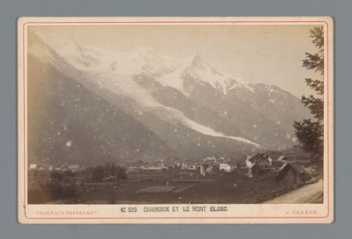 View of Chamonix with Mountains