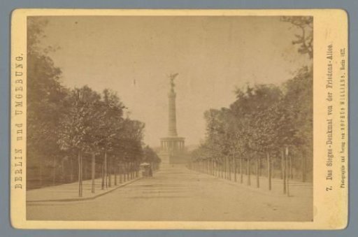 View of the Victory Column on the Friedensallee in Berlin