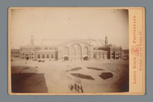 View of the Railway Station of Bremen
