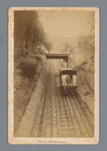 View of the Cable Car Between Bad Ems and the Hotel on the Malberg
