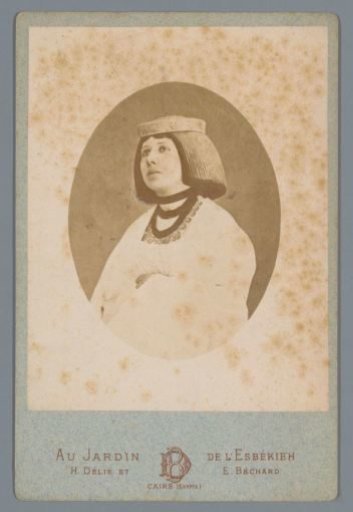 Portrait of an unknown woman with wig and headgear