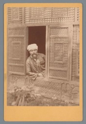 Man in window
