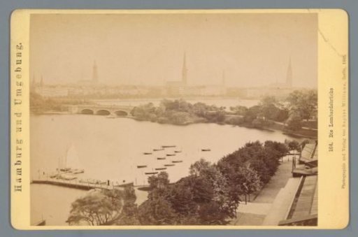 View of the Lombardsbrücke in Hamburg
