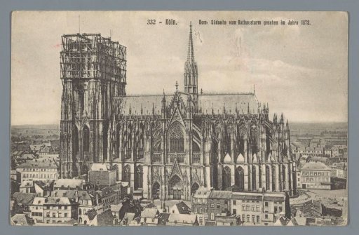 Cologne. Cathedral, South Side Seen from the Town Hall Tower in the Year 1872