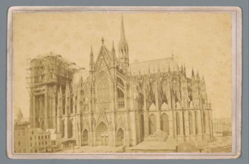 The Cathedral of Cologne during construction