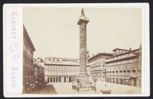 View of the Column of Marcus Aurelius in Rome