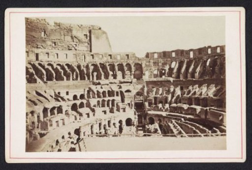 View of the interior of the Colosseum in Rome