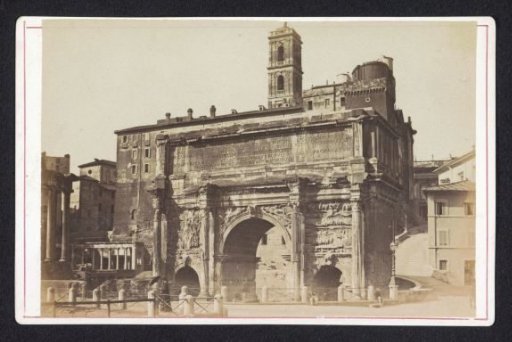 View of the Arch of Septimius Severus on the Roman Forum in Rome