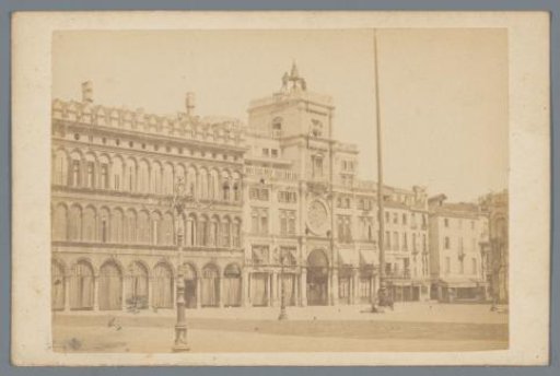 View of the Torre dell'Orologio on St. Mark's Square in Venice