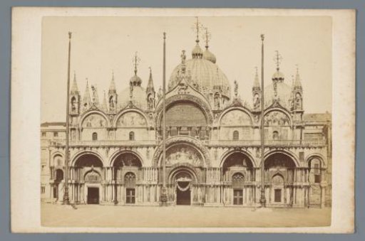 View of the façade of San Marco in Venice