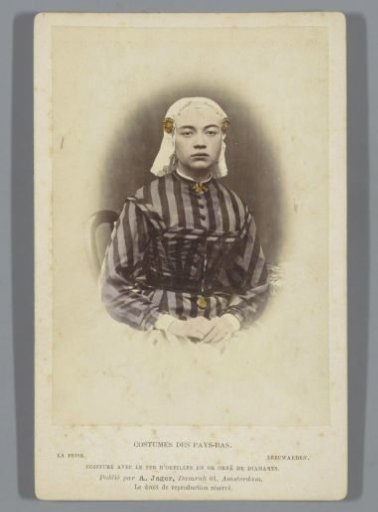 Portrait of an unknown woman in costume of Leeuwarden, Friesland