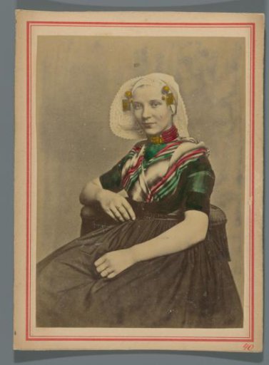 Portrait of an unknown woman in costume of Goes, Zeeland