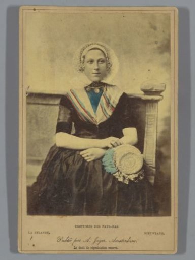 Portrait of an unknown woman in costume of Nieuwland, Zeeland